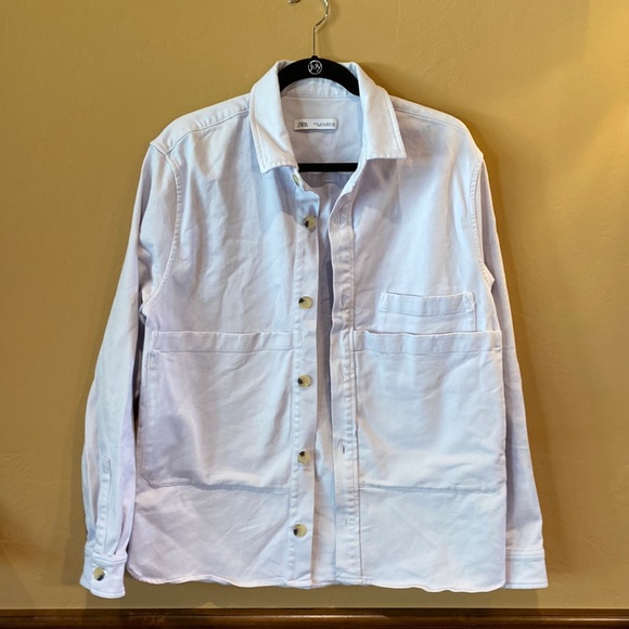 ZARA button down jacket with carpenter pockets - Picture 1 of 4